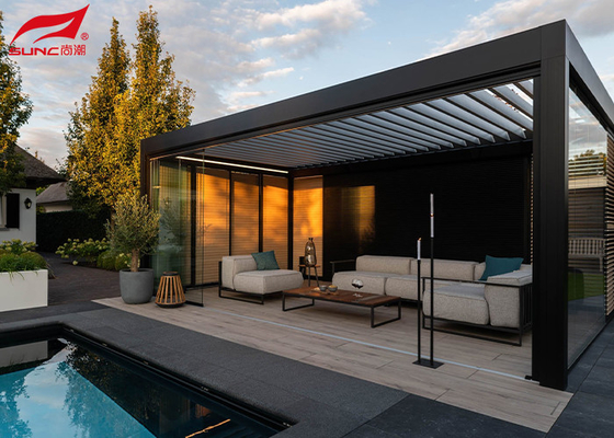 Customized Outdoor Modern Motorized Aluminum Roof Garden Pergola