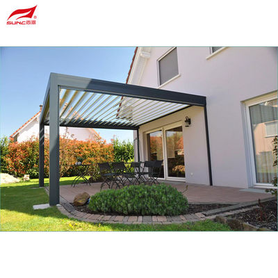 Outdoor Waterproof Motorized Aluminium Pergola With Customized Frame Backyard