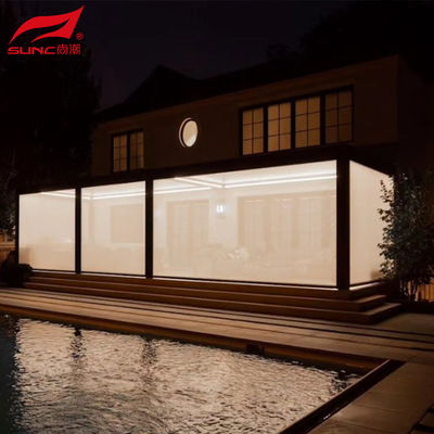 Smartly Crafted Motorized Waterproof Aluminum Pergola For Modern Outdoor Living Spaces