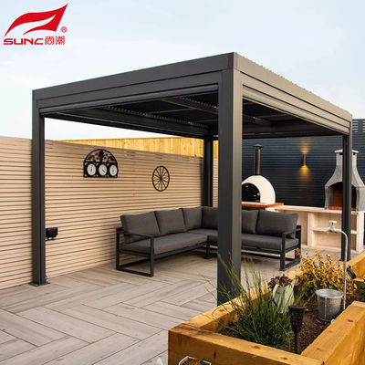 Smart Remote Controlled Aluminum Garden Pergola Waterproof Windproof Gazebo Outdoor/Freestanding