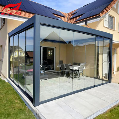 Adjustable Motorized Louvered Aluminium Pergola Outdoor Modern Waterproof Design