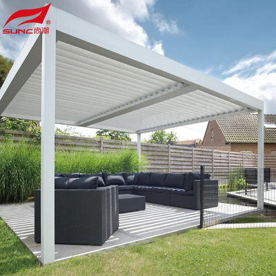 Smart Remote Controlled Aluminum Garden Pergola Waterproof Windproof Gazebo Outdoor/Freestanding
