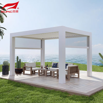 Smart Remote Controlled Aluminum Garden Pergola Waterproof Windproof Gazebo Outdoor/Freestanding
