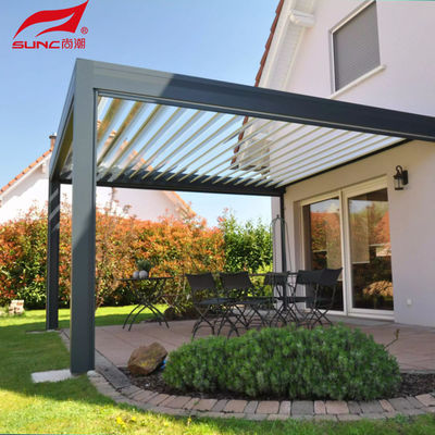 Windproof Motorized Aluminum Pergola With Smart Home Integration Remote Control