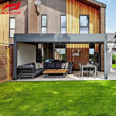 Customized Size Aluminum Retractable Pergola With Remote Control And Smart Home Integration
