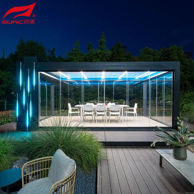 Smart Remote Controlled Aluminum Garden Pergola Waterproof Windproof Gazebo Outdoor/Freestanding