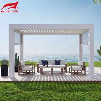 Smart Remote Controlled Aluminum Garden Pergola Waterproof Windproof Gazebo Outdoor/Freestanding