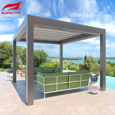 Smart Home Integration Aluminum Pergola Round Rod For Remote Controlled Swimming Pool And Garden