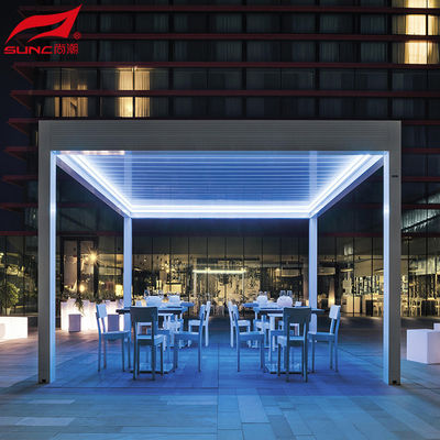 Smart Remote Controlled Aluminum Garden Pergola Waterproof Windproof Gazebo Outdoor/Freestanding