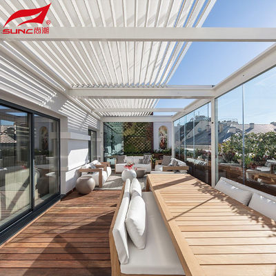 Smart Remote Controlled Aluminum Garden Pergola Waterproof Windproof Gazebo Outdoor/Freestanding