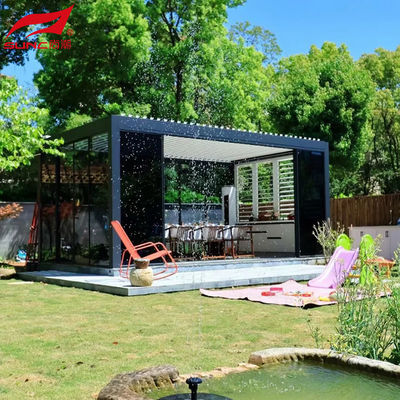 Aluminium Pergola Aluminum Round Rod Control System Remote Control / Smart Home Integration