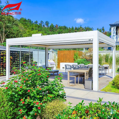 Smart Remote Controlled Aluminum Garden Pergola Waterproof Windproof Gazebo Outdoor/Freestanding