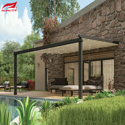 Versatile Outdoor Space With Our Folding Roof Pergola Retractable And LED-Lit