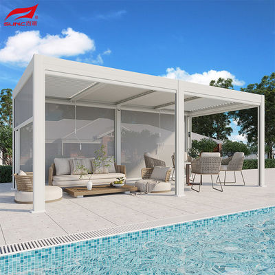 Smart Home Integration Motorized Aluminum Pergola Waterproof Windproof And Remote Control System