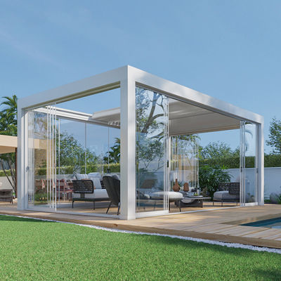 Garden Design Motorized Aluminum Pergola Wall-Mounted / Freestanding