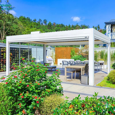 Garden Design Motorized Aluminum Pergola Wall-Mounted / Freestanding