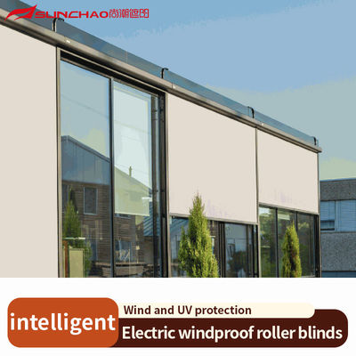 Customizable Zip Track Blinds Waterproof Function 5% 10% 30% 100% Optional Aluminium Alloy Side Track