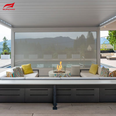 Durable Zip Track Blinds Rainproof Function and 5% 10% 30% 100% Openness Factor for All Weather Conditions