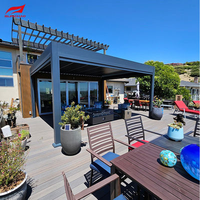 Aluminum Retractable Pergola Waterproof Windproof Aluminium Pergola for Hassle-Free Outdoor Living