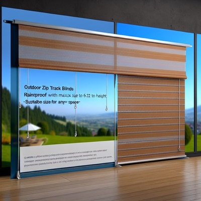 Rainproof Function Outdoor Zip Track Blinds Max Size 6 M Height for Any Space
