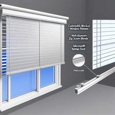Customizable Blockout Window Pelmets with Aluminium Zip Screen Blinds