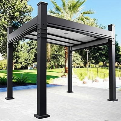 Aluminium Pergola in Black The Perfect Combination of Style and Function Aluminum Retractable Pergola