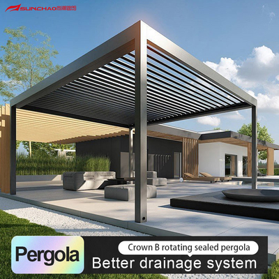 Waterproof Windproof Aluminium Pergola Product Feature Aluminum Perforated Sheet in Black