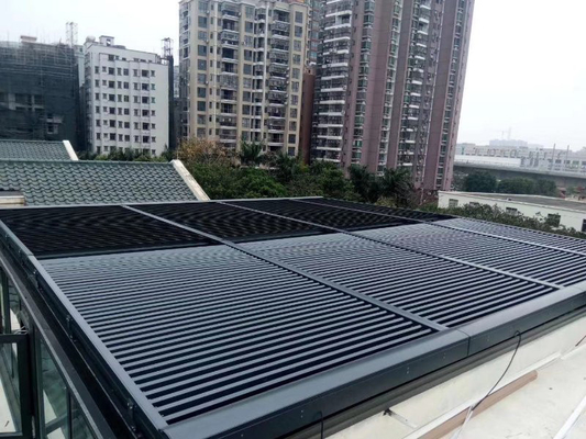 Adjustable Weatherproof Louvres System SKS90 Aluminum Architectural Facade Sun Control