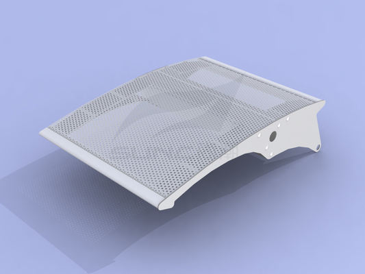 430 Silver Skylight Louver System Powder Coating Waterproof Customized Color