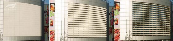 Adjustable Aeroscreen Curtain Wall Louvers Aluminum Architectural Sun Control System