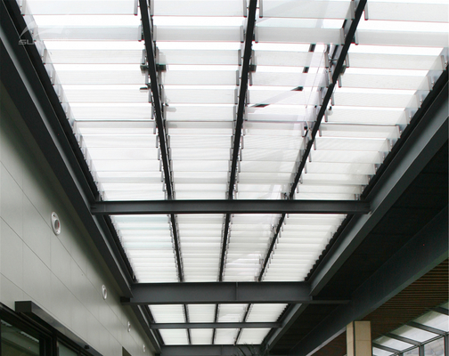 Bamboo Sun Shading Louvers Decoration Energy Conservation Polyester Coating