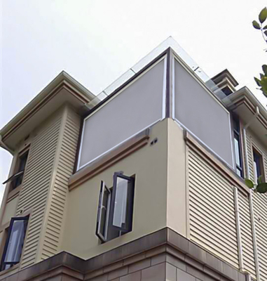 Motorized External Zip Track Blinds For Sunlight Room Windproof Insect Resistance