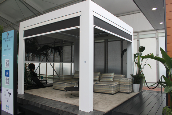 Rainproof Customized Ziptrak Blinds , Zip Track Outdoor Blinds Windproof