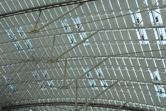 Mall PTFE Tension Blackout Foldable Skylight Roof System