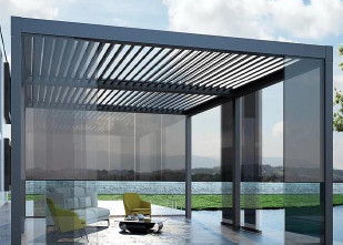 Louvered Anodic Oxidation 260mm Blade Aluminum Pergola