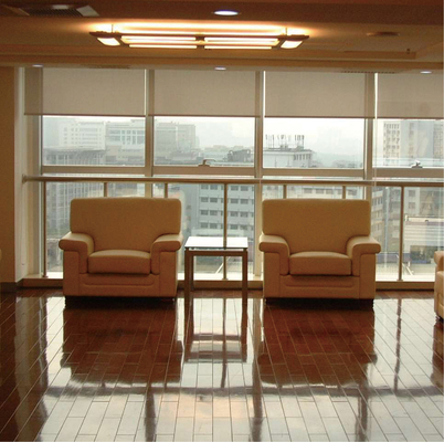 Semi Blackout Custom Electric Blinds Shades System Residential Living Room