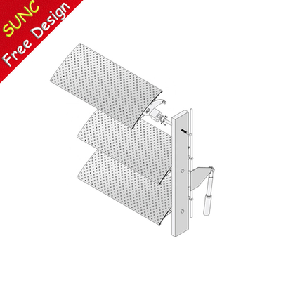 Film Covering Retractable Louvered Roof Systems Commercial Customized Color