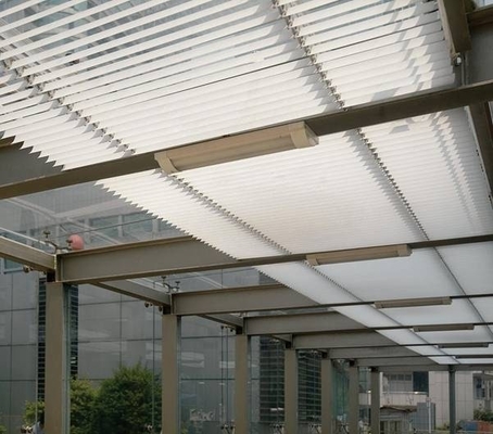 6063 T5 3.0mm Powder Coating Louvre Skylight Roof System