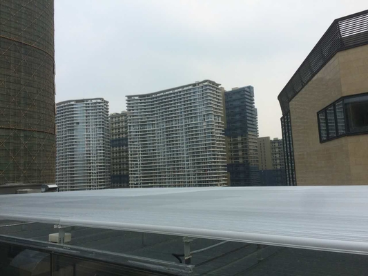 Remote Control External Louvre Roof Systems Aluminum Alloy Polyester Coating