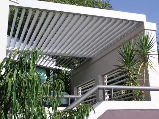 Customized Color Louvered Pergola Outdoor Terrace Cover Anodic Oxidation