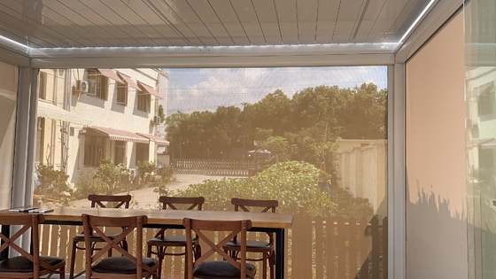 Terrace Sun Shading Zip Track Blinds Outdoor Screen Garden Blinds Kits SGS