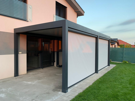 Customized Size Zip Track Blinds Waterprof Roller Shades Aluminium Alloy