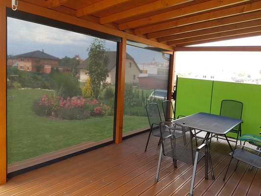 Customized Size Zip Track Blinds Waterprof Roller Shades Aluminium Alloy