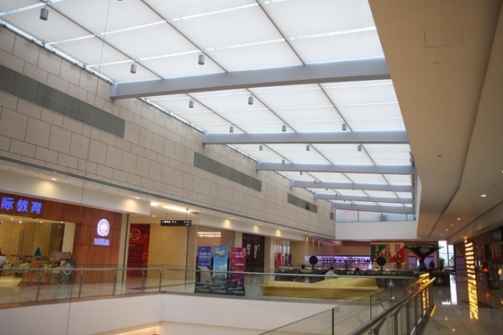 Glass Structures Automatic Shade Awnings Motor Large Areas Various Fiberglass Fabrics