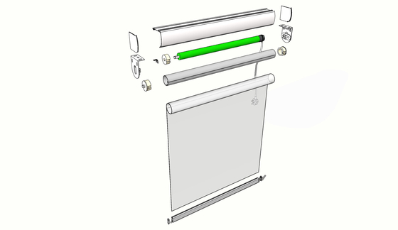 Electric Remote Roller Blinds Window Decoration Customized Size Eco - Friendly