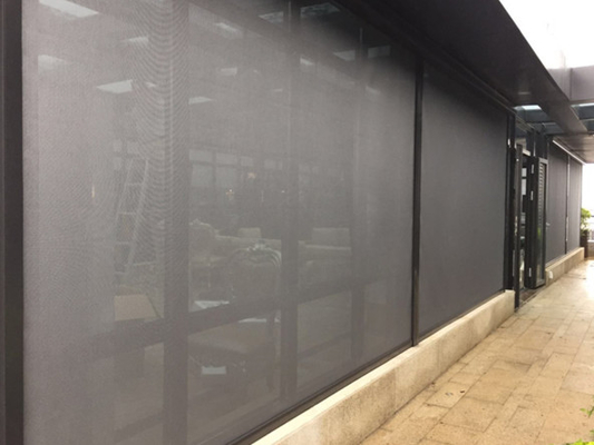 Wind Proof Zip Track Blinds Heat Gain Roller Blinds Outdoor Fabric Material