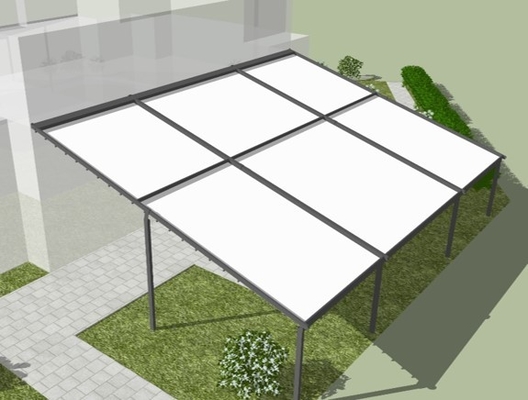 Retractable Shade Awning  SUNC Custom PVC Pergola System With Sliding Canopy