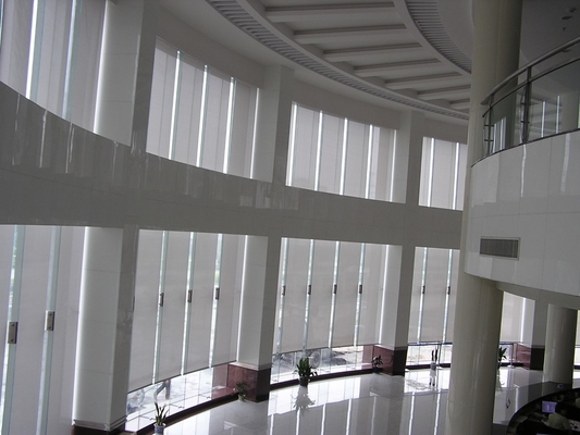 Remote Control Custom Electric Blinds Up And Down Synchronized Black Roller Blinds