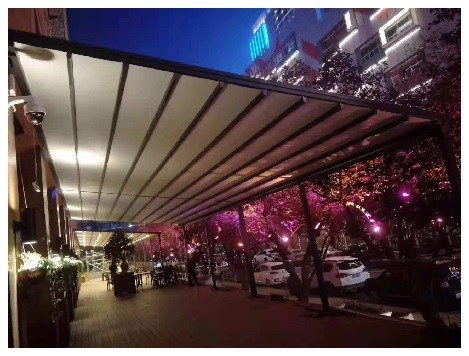 Modern Design Bioclimatic Motorized Aluminium Retractable PVC Pergola