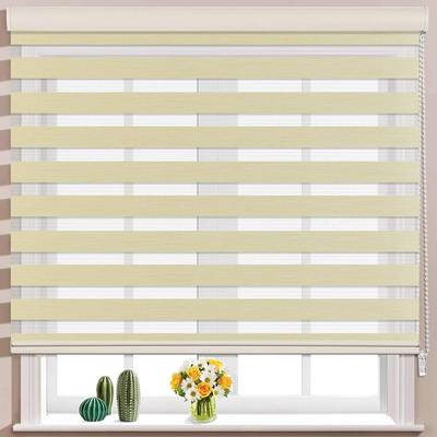 Restroom Windows Waterproof Zebra Sun Shade Roller Blinds